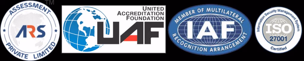 Accreditation certifications — ARS, UAF, IAF, ISO 27001